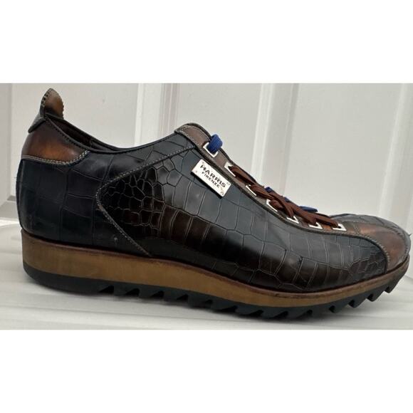 Harris Firenze Right Shoe Only Mens 9.5 Croc Embossed Leather Italy main image 6